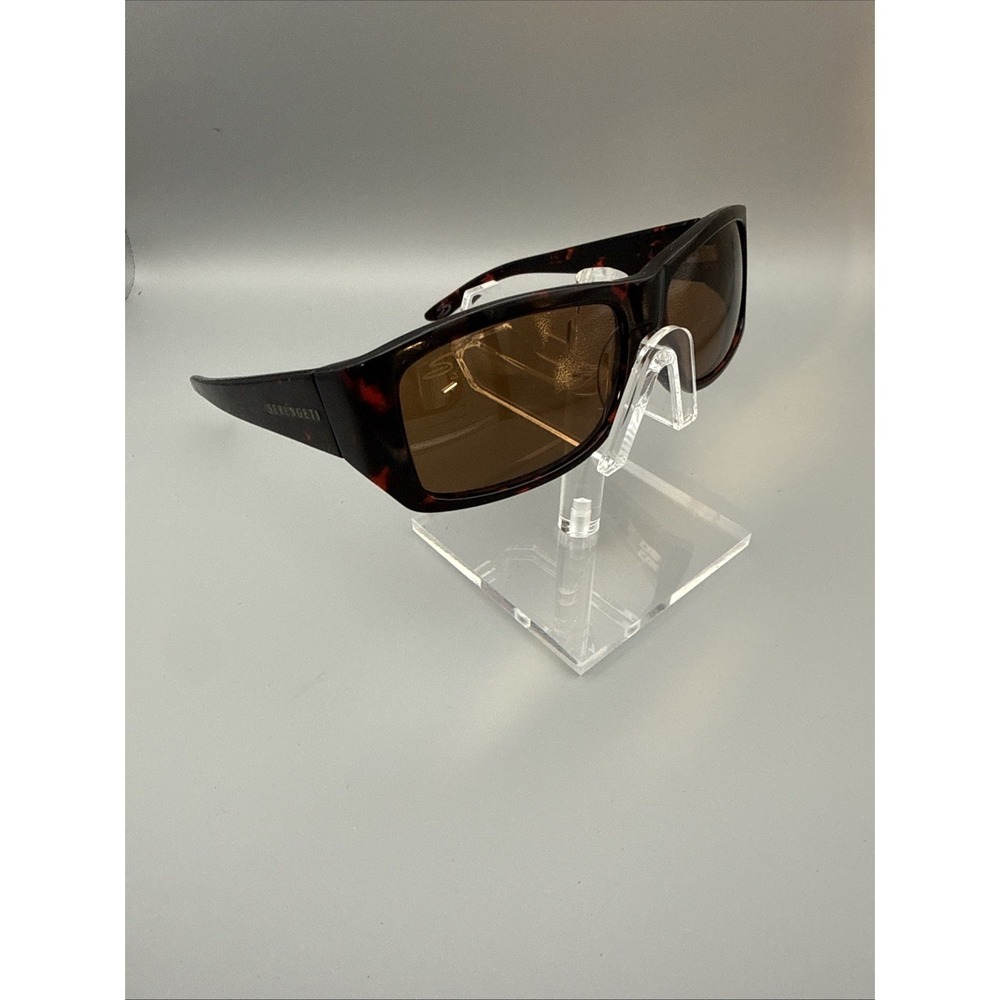 Serengeti Alba Authentic Polarized  Brown Tortoise 🔥 Wrap Sunglasses Vintage